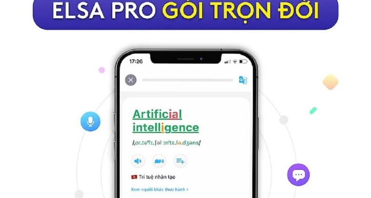 Gói học ELSA Pro không giới hạn từ ELSA SPEAK - Học phát âm tiếng Anh chuẩn bản xứ